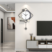 网红大气时尚 2025新款 家用饭厅现代简约钟表挂钟客厅创意时钟挂墙