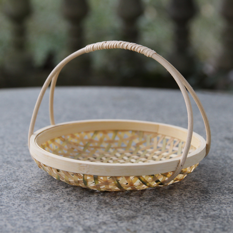 纯手工竹编水果篮家用蔬菜篮火锅