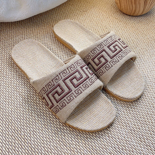 2024亚麻拖鞋防滑居家用室内