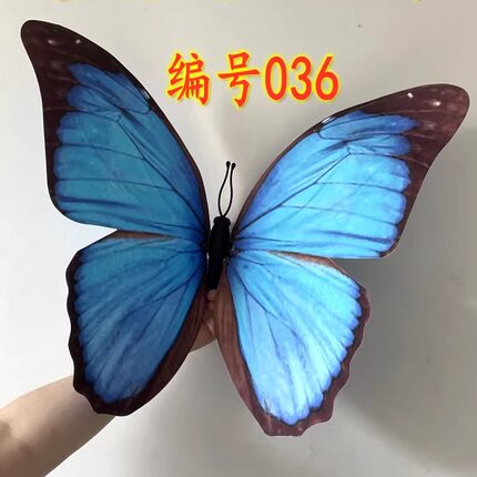 新款仿真蝴蝶立体装饰中空吊挂橱窗陈列婚庆道具4S店造型背景粘贴