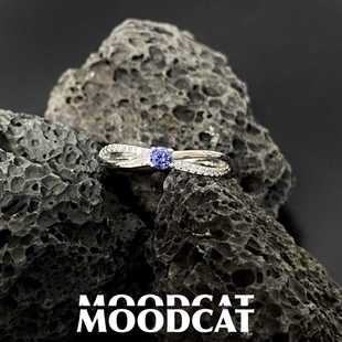 如蝶在野 永恒|萧逸婚戒不渝海誓开口可调节戒指对戒开口戒