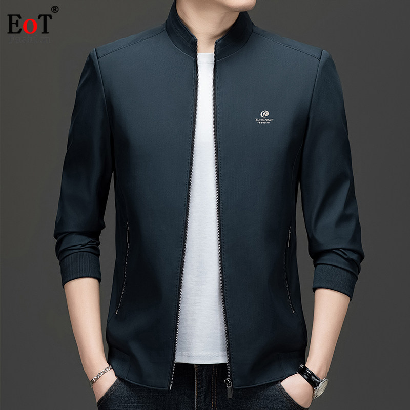 中年男士立领夹克衫外套2025新款春装商务休闲行政爸爸装百搭上衣