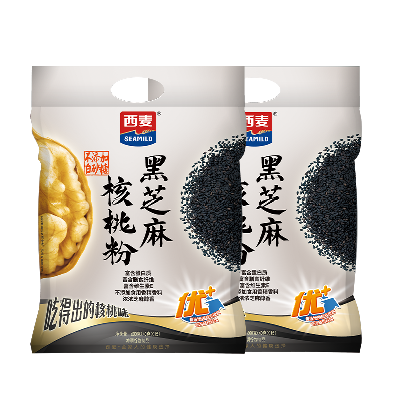 西麦黑芝麻核桃粉600g*2袋即食营养早餐黑芝麻糊高性价比高么？