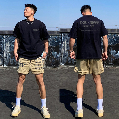 美式复古重磅纯棉男夏季短袖t恤