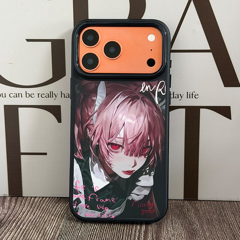 小众暗黑动漫风病娇少女适用iPhone17promax强力磁吸壳苹果IMD高级感不掉色16pro大孔15pro防摔手机套可定制