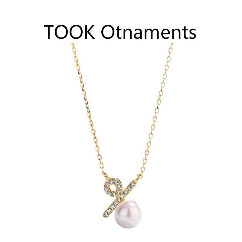 TOOK Otnament新款S925纯银几何百分号项链女 民族风设计精美饰品图片