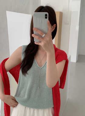 ULOUR/U粒-26年早春上新叠穿韩系马甲背心