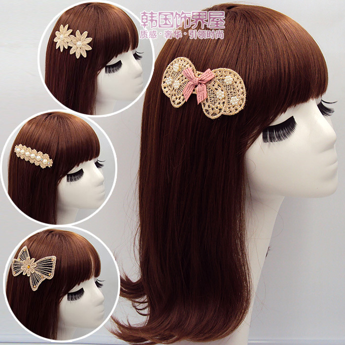 韩国蕾丝头发魔术刘海贴