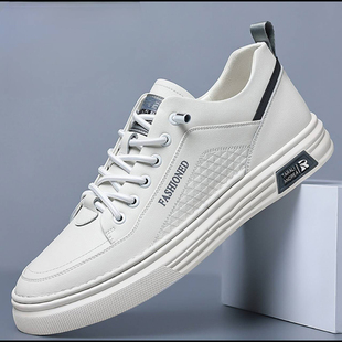 欧狮盾品牌男鞋2025新款男士时尚百搭休闲鞋透气软底软面板鞋子潮