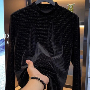 点击率正版男士长袖专柜正品男装秋季欧货圆领高级感卫衣打底衫潮