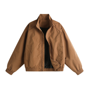 雪溪好物甄选男装立领飞行员夹克男士春季新款美式复古高级感外套