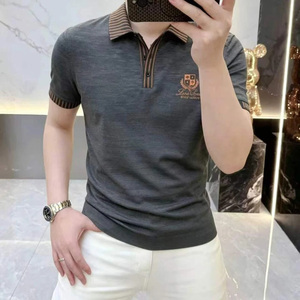 河南宏嫩商贸有限公司男装高档夏季男士轻奢翻领短袖T恤POLO衫潮
