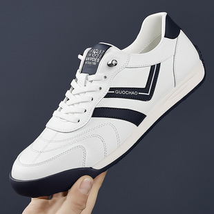 帕拉鞋男款2026新款头层牛皮男鞋轻便软底休闲鞋男士真皮运动板鞋