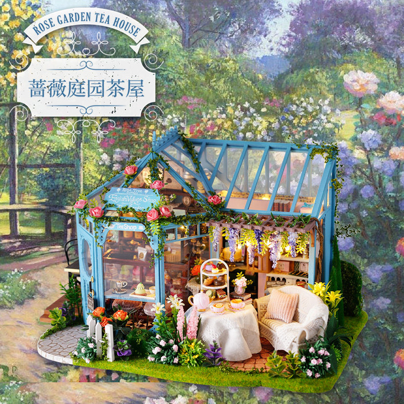 智趣屋DIY小屋蔷薇庭院莫奈花园法国风情别墅建筑模型生日礼物女
