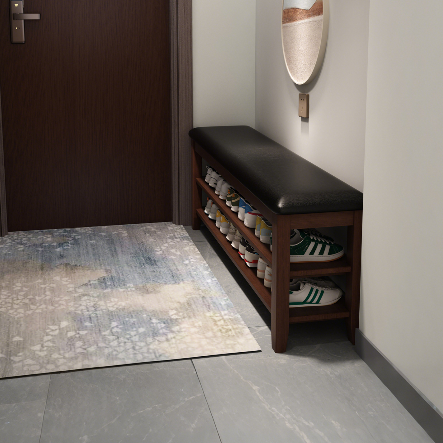 实木换鞋凳入户门口穿鞋凳