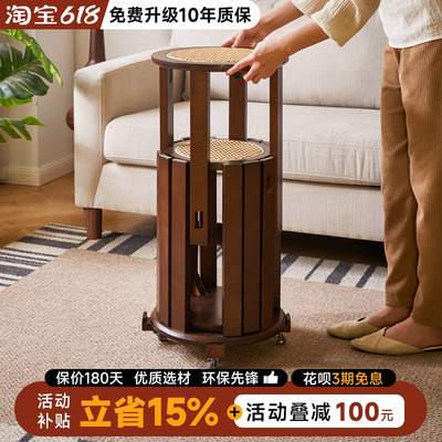 叠放凳子家用圆凳组合木椅