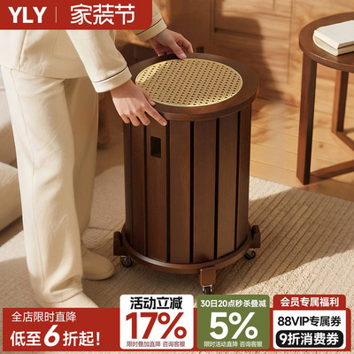 实木叠放凳子家用圆凳