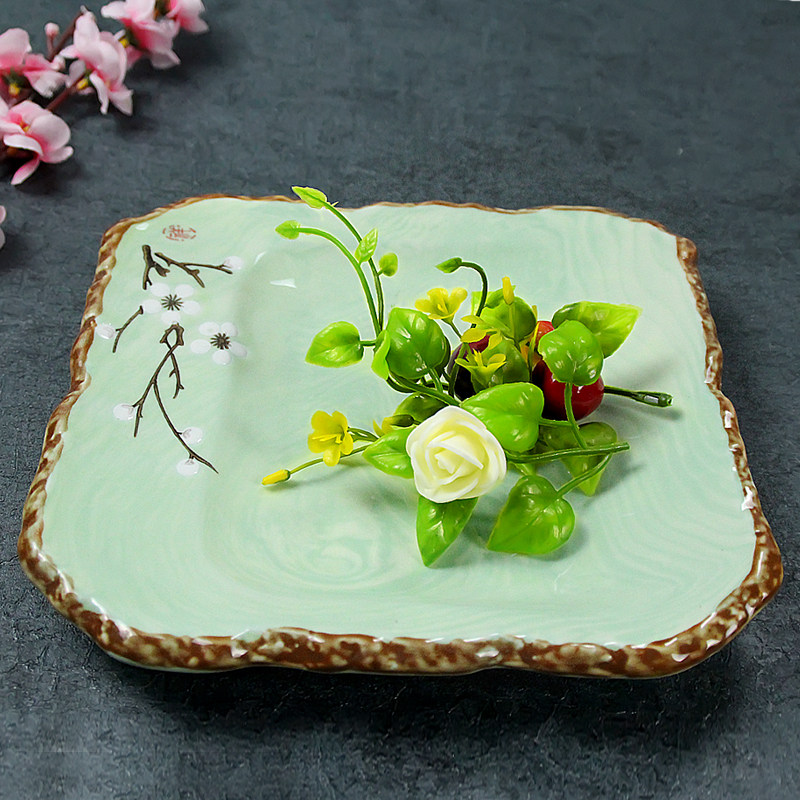 精厨坊大董意境菜创意个性凉菜盘精致美食陶瓷创意方形特色餐具盘