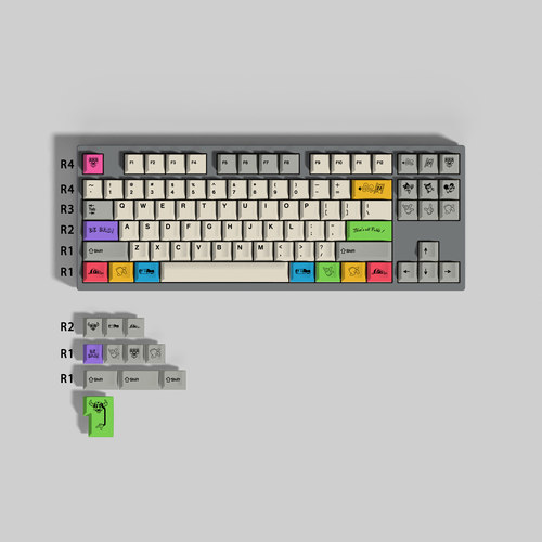 梦键键帽小配列适配常规87键及以下配列机械键盘帽性价比男生女生