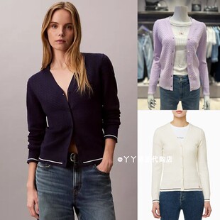 V领百搭针织开衫 26春47F322G女士时尚 直邮代购 JEANS 韩国正品