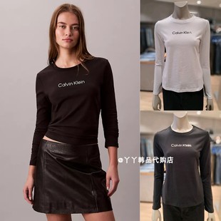 JEANS韩国正品 基本款 直邮代购 长袖 休闲T恤 25秋47D281G女士时尚