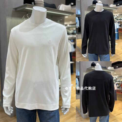 CK韩国邮代购男纯色长袖休闲T恤