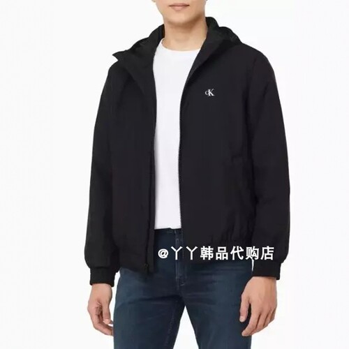 CK韩国代购男士连帽拉链休闲卫衣