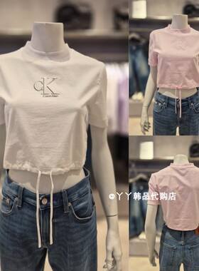 CK JEANS 韩国正品直邮代购26夏47F231G女士时尚短款短袖休闲T恤