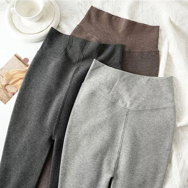 一线裆高腰无缝一体打底裤