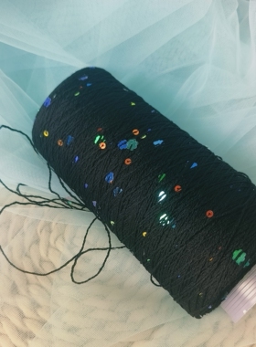 大亮片花朵亮片春夏季钩织短袖线
