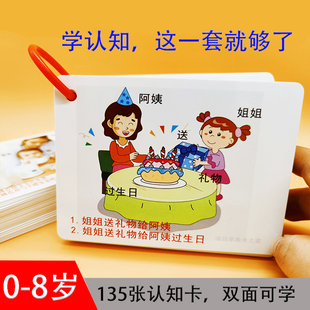 看图说话卡片宝宝认知卡片句子训练提问练习语言练习增加词汇量