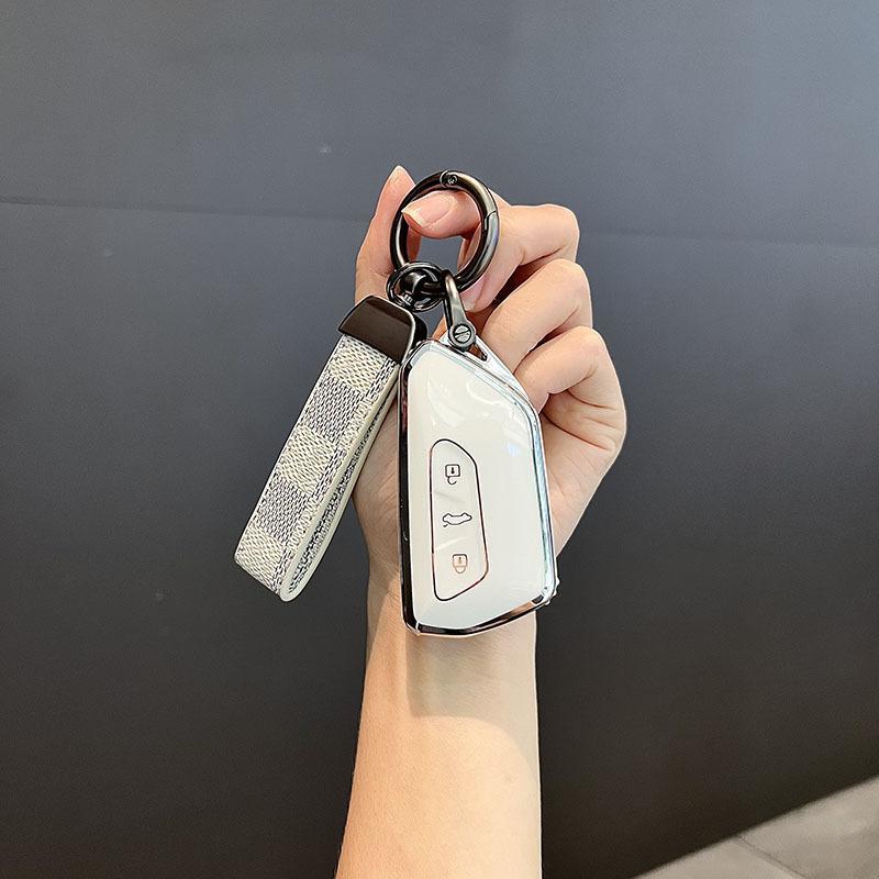 适用大众钥匙套途昂X高尔夫8八代id3新id6x汽车crozz壳扣包id.4女