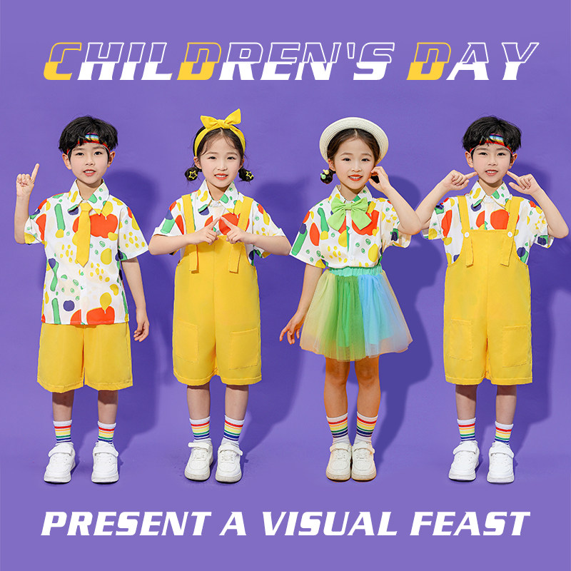 儿童啦啦队演出服幼儿园运动会