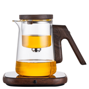 顶壶加厚耐热磁吸无杆飘逸杯全玻璃内胆茶水分离泡茶壶过滤冲茶器