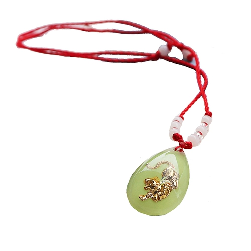 Золотая вода, ожерелье, оберег на день рождения, браслет из красной нити, цепочка до ключиц подходит для мужчин и женщин