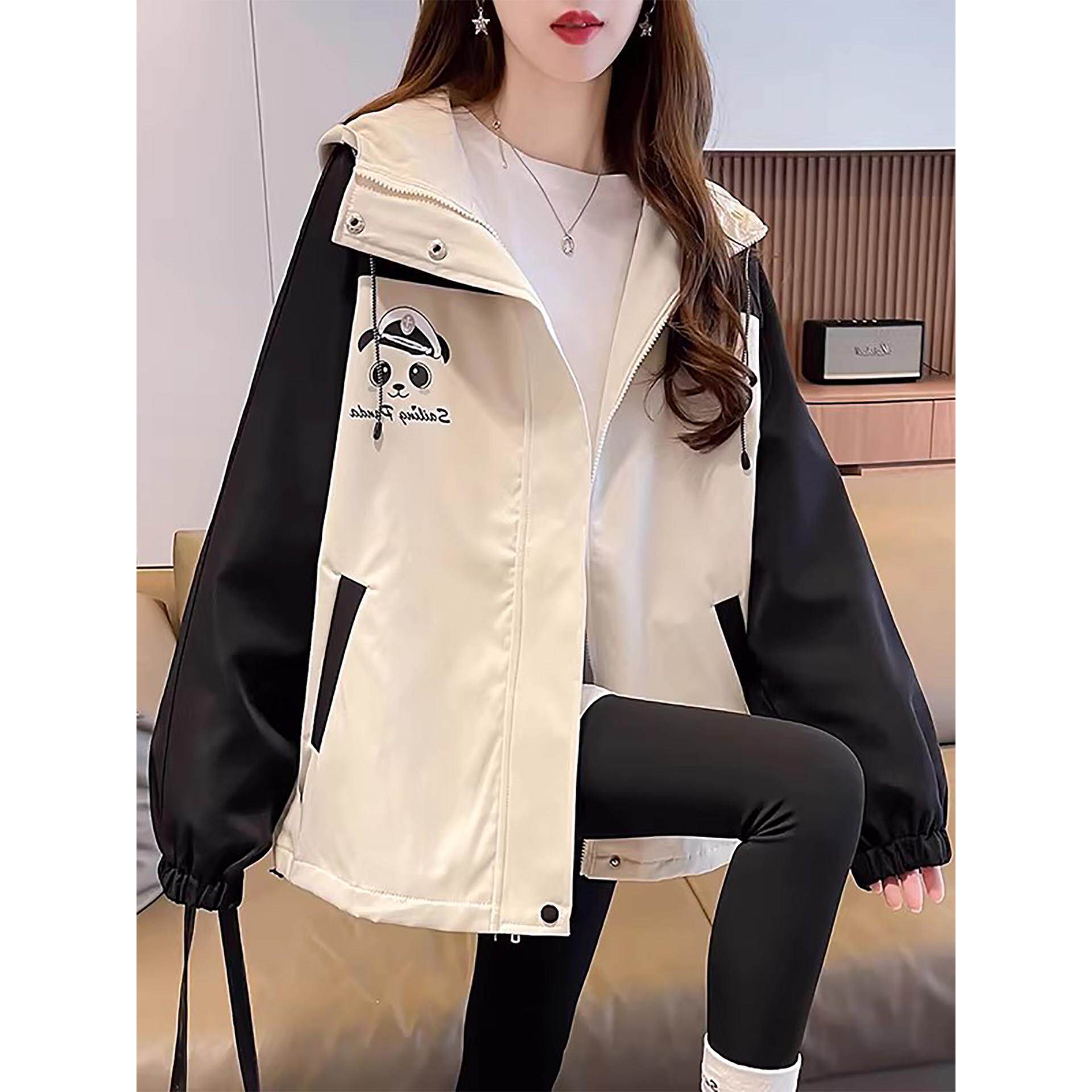 连帽外套少女工装冲锋衣大童韩版2026连帽新款学生夹克初高中春季