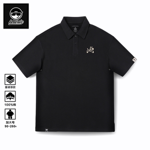 KERWATS品牌大码男女情侣斑马胸花夏季马年宽松重磅短袖t恤polo衫