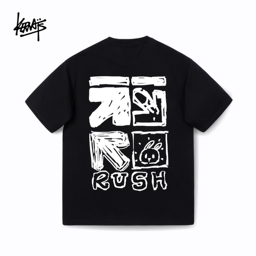 纯棉同款潮牌短袖印花重磅箭头