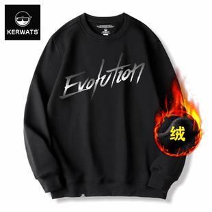 谢霆锋Evolution进化演唱会同款镭射图案加绒圆领卫衣男女情侣装