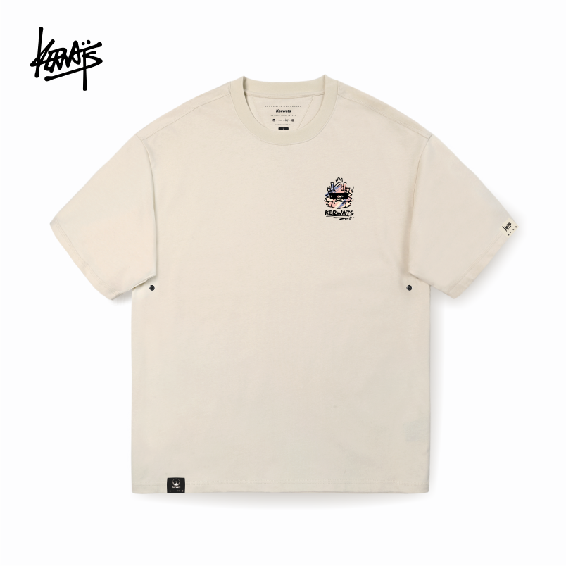 涂鸦无性别花国大码潮落短袖