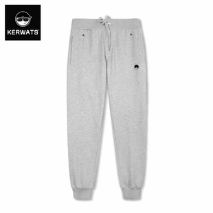 莱卡棉小脚休闲裤 灰色运动裤 男 潮牌头像简约印花大码 KERWATS夏季
