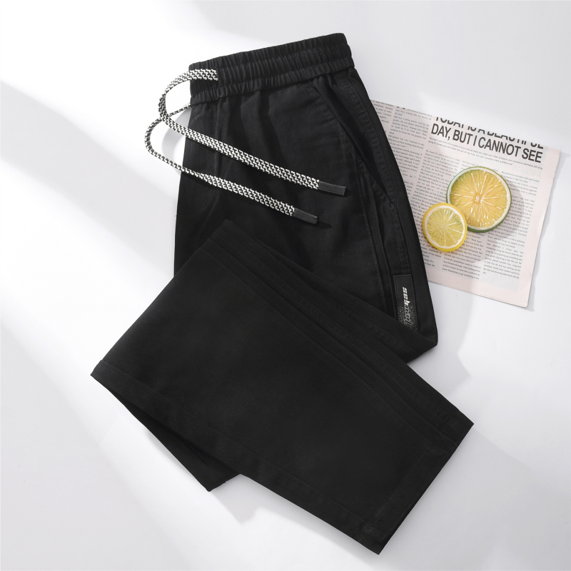 春秋冬季大码休闲直脚梳织长裤男