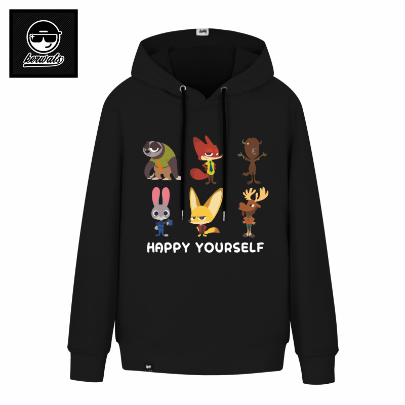 兔子朱迪狐狸尼克卡通卫衣男女装