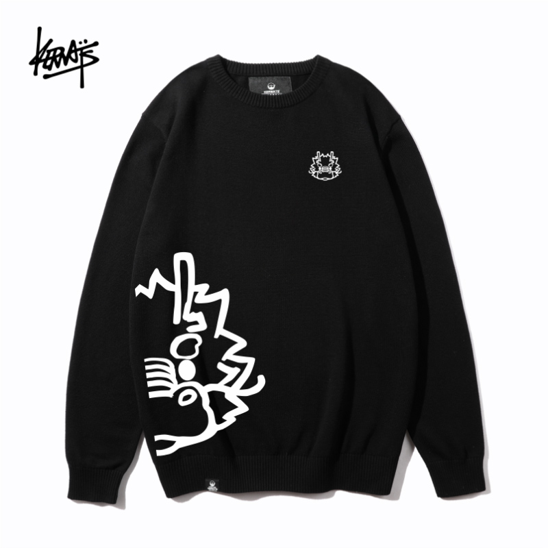 大码无性印花情侣别国毛衣