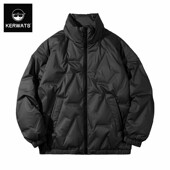 面包羽绒服男外套 冬季 KERWATS大码 宽松潮牌立领加绒加厚2025新款