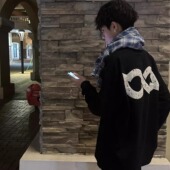 美式 潮牌宽松oversize上衣 新款 ins高街重磅刺绣纯棉长袖 T恤男春季