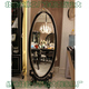试衣镜意大利椭圆咖啡色装 置地式 饰整容镜 全是镜实木雕花欧式 法式