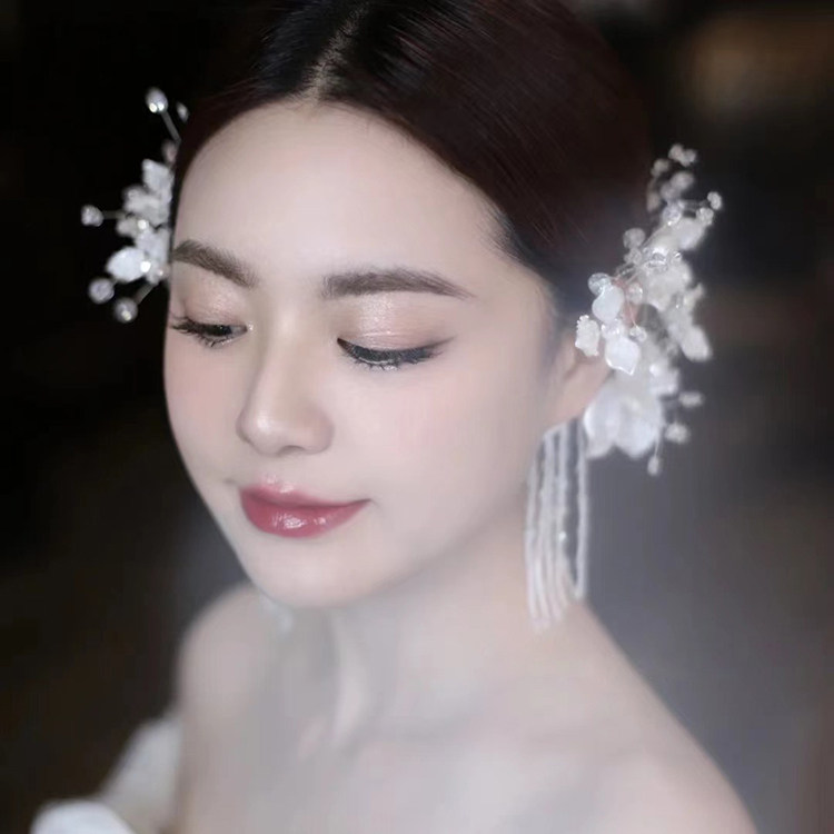 甜美造型花朵浪漫唯美水晶耳挂