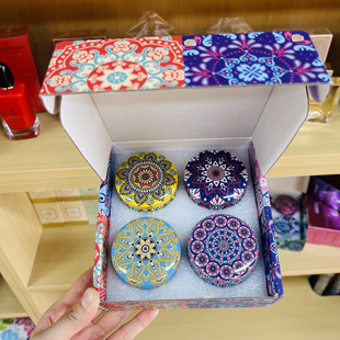 新疆伊犁花瓣香薰蜡烛铁盒旅游礼品霍尔果斯发货