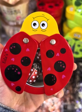 意大利进口零食Edas迷你瓢虫巧克力红绿粉色小盒